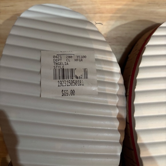 TOMMY HILFIGER PLATFORM RED WHITE & NAVY PREPPY WEDGE CASUAL DRESSY SANDALS SZ 9 - Picture 6 of 12